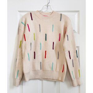 THML Embroidered Colorful Lines Sweater - Size S